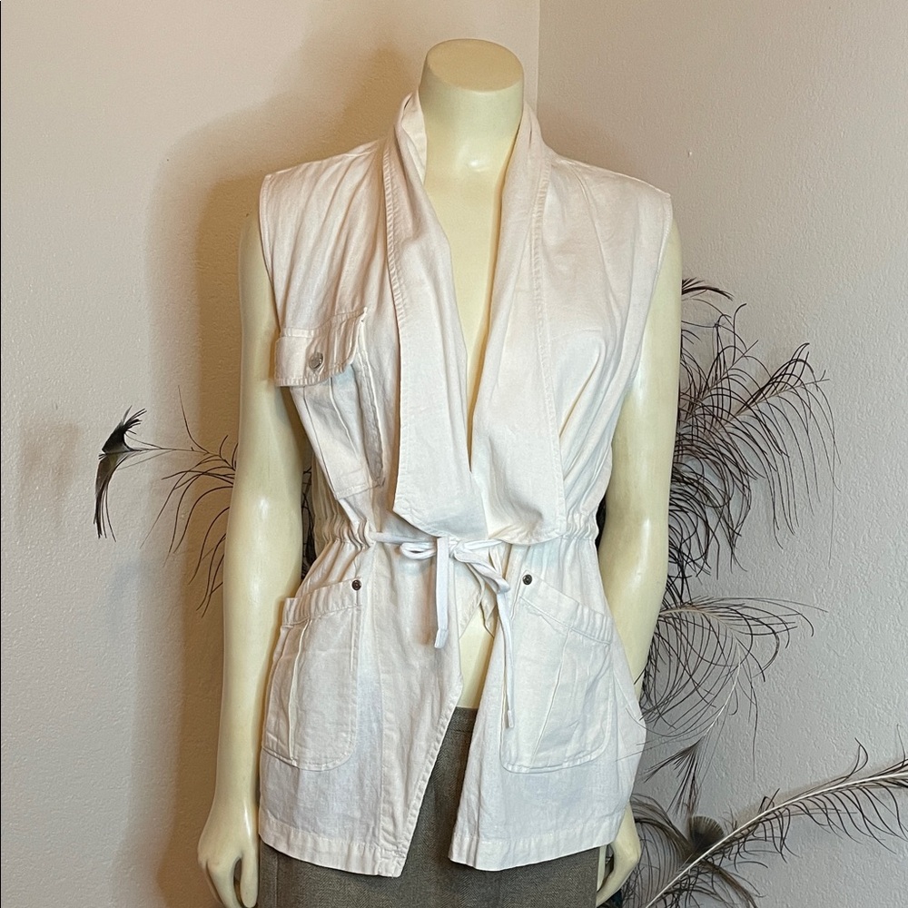 Sanctuary White / cream Tie-Waist Vest